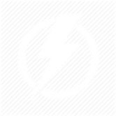 Lightning bolt inside circle icon